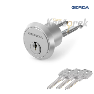 Wkładka Gerda 607 - RIM E1 cylindryczna 30 nikiel satyna
